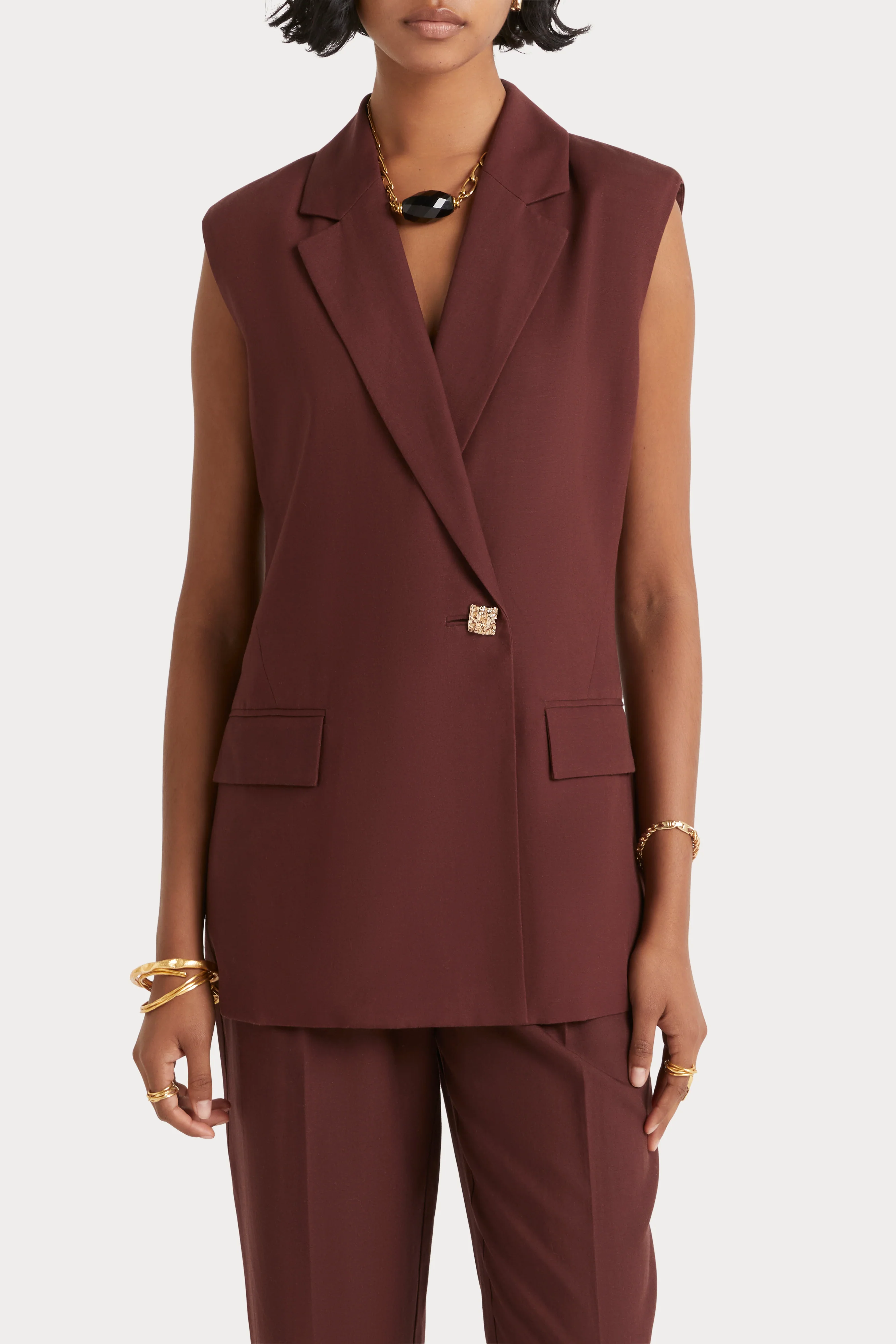 Husk Talia Gilet - Chestnut - Image 4